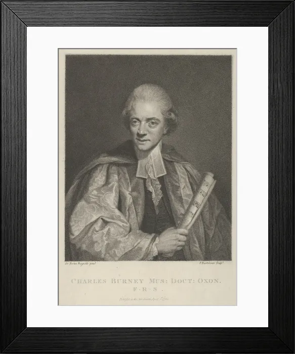 Framed Print : Charles Burney, April 1, 1784. April 1, 1784. Creator: Francesco Bartolozzi Framed Print : Charles Burney, April 1, 1784. April 1, 1784. Creator: Francesco Bartolozzi
