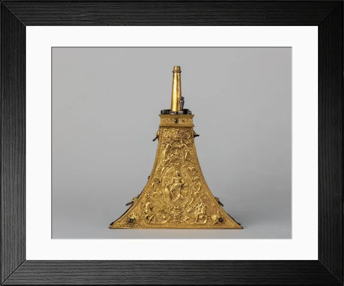 Framed Print : Powder Flask, French or Flemish, ca. 1560-80. Creator: Unknown Framed Print : Powder Flask, French or Flemish, ca. 1560-80. Creator: Unknown