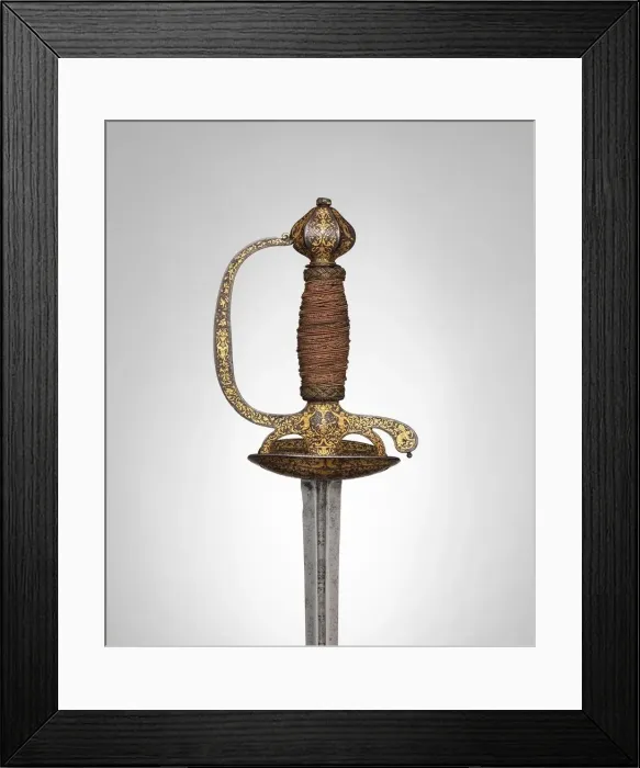 Framed Print : Smallsword, French, probably Paris, ca. 1650-60. Creator: Unknown Framed Print : Smallsword, French, probably Paris, ca. 1650-60. Creator: Unknown