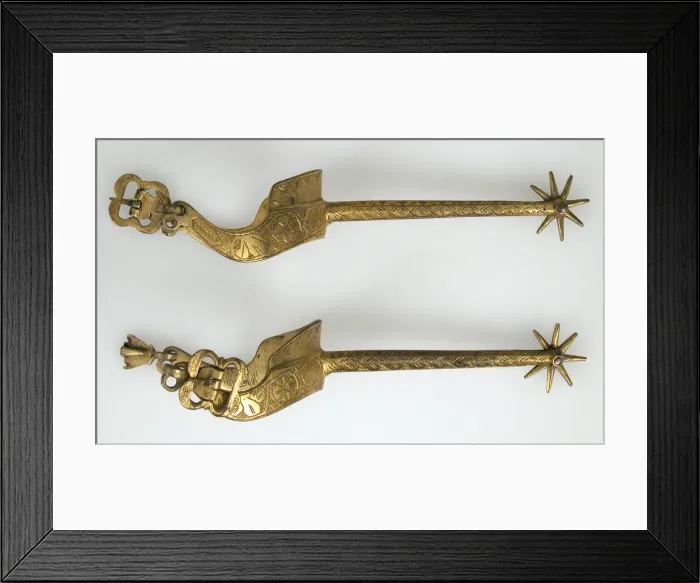 Framed Print : Pair of Rowel Spurs, German, 15th century. Creator: Unknown Framed Print : Pair of Rowel Spurs, German, 15th century. Creator: Unknown