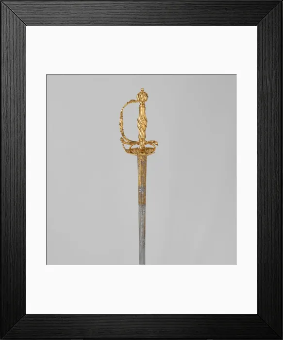 Framed Print : Smallsword, German or Dutch, ca. 1750-60. Creator: Unknown Framed Print : Smallsword, German or Dutch, ca. 1750-60. Creator: Unknown