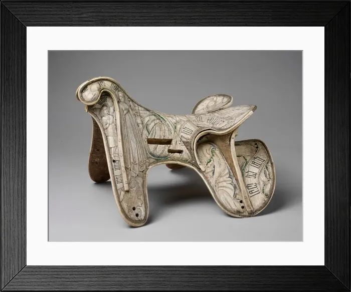 Framed Print : Parade Saddle, German or Tyrolean, 1400-1450. Creator: Unknown Framed Print : Parade Saddle, German or Tyrolean, 1400-1450. Creator: Unknown