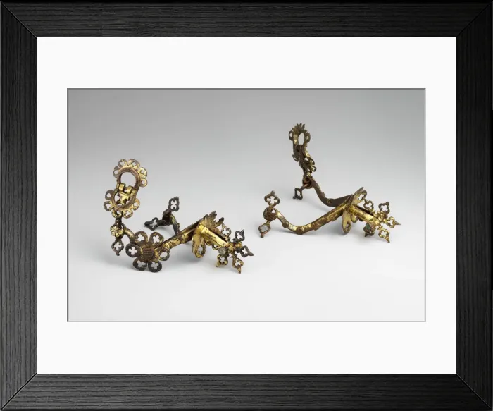 Framed Print : Pair of Rowel Spurs, French or Italian, ca. 1350. Creator: Unknown Framed Print : Pair of Rowel Spurs, French or Italian, ca. 1350. Creator: Unknown