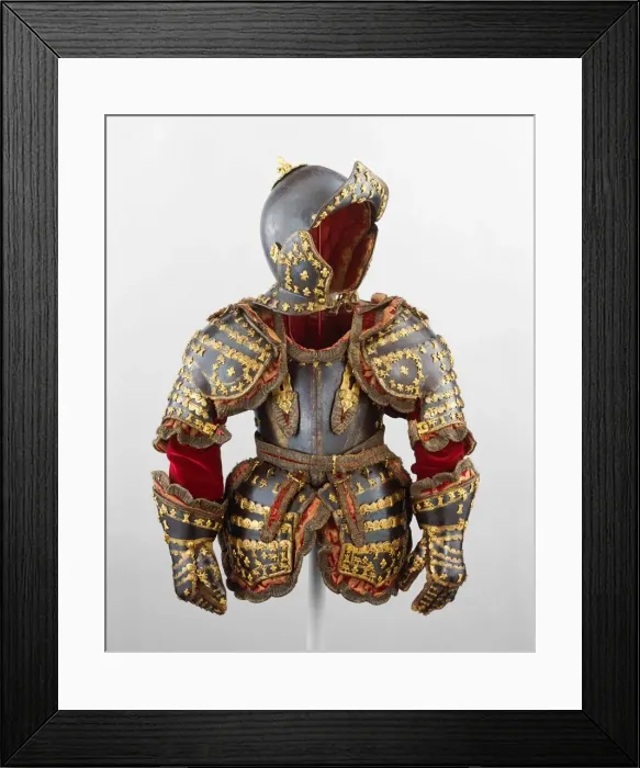 Framed Print : Armour of Infante Luis, Prince of Asturias (1707-1724), French, Paris, dated 1712 Framed Print : Armour of Infante Luis, Prince of Asturias (1707-1724), French, Paris, dated 1712