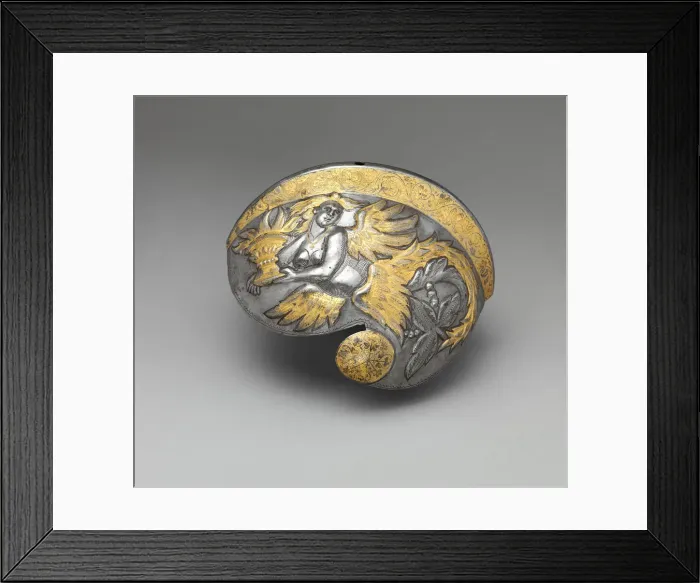 Framed Print : Reinforce for a Helmet (Gupfe), German, Augsburg, 1549-50 Framed Print : Reinforce for a Helmet (Gupfe), German, Augsburg, 1549-50