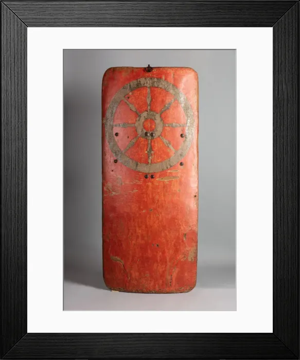 Framed Print : Standing Shield, German, Erfurt, possibly early 14th century. Creator: Unknown Framed Print : Standing Shield, German, Erfurt, possibly early 14th century. Creator: Unknown