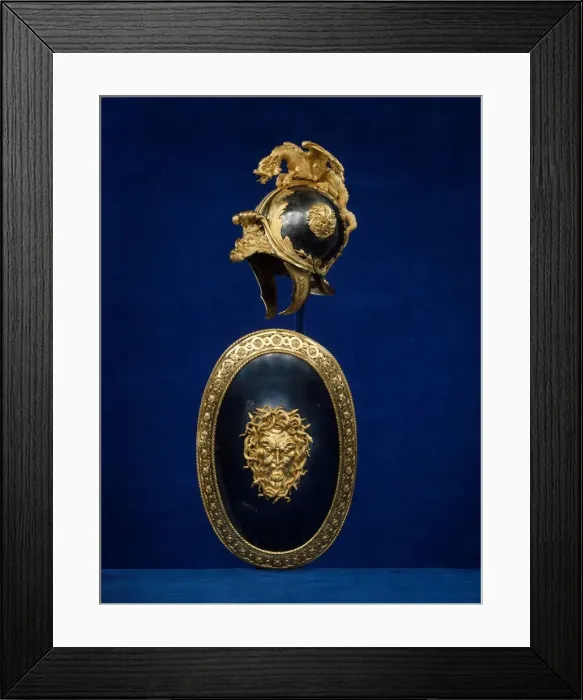 Framed Print : Helmet in the Classical Style, French, Paris, probably ca. 1760-70. Creator: Unknown Framed Print : Helmet in the Classical Style, French, Paris, probably ca. 1760-70. Creator: Unknown