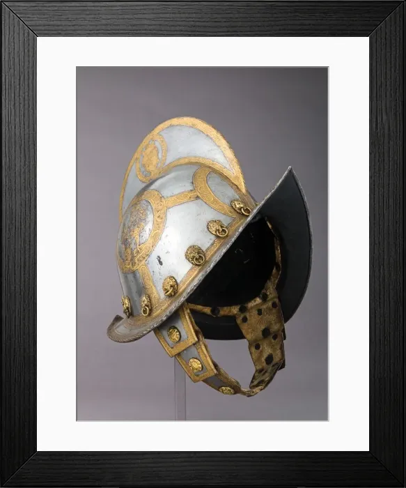 Framed Print : Morion for the Bodyguard of the Prince-Elector of Saxony, German, Nuremberg, ca. 1570