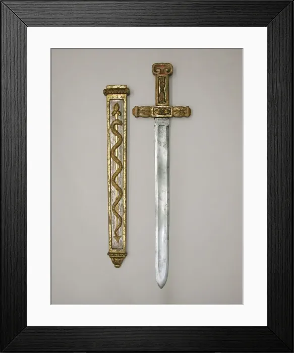 Framed Print : Costume Sword with Scabbard in the Classical Style, French, Paris, ca. 1788-90 Framed Print : Costume Sword with Scabbard in the Classical Style, French, Paris, ca. 1788-90