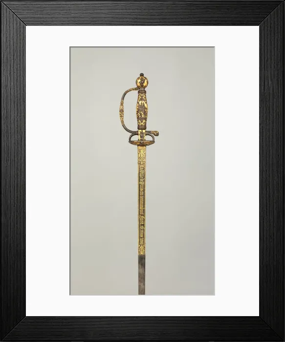 Framed Print : Smallsword Presented by the City of Paris to Commandant Ildefonse Fave, French Framed Print : Smallsword Presented by the City of Paris to Commandant Ildefonse Fave, French