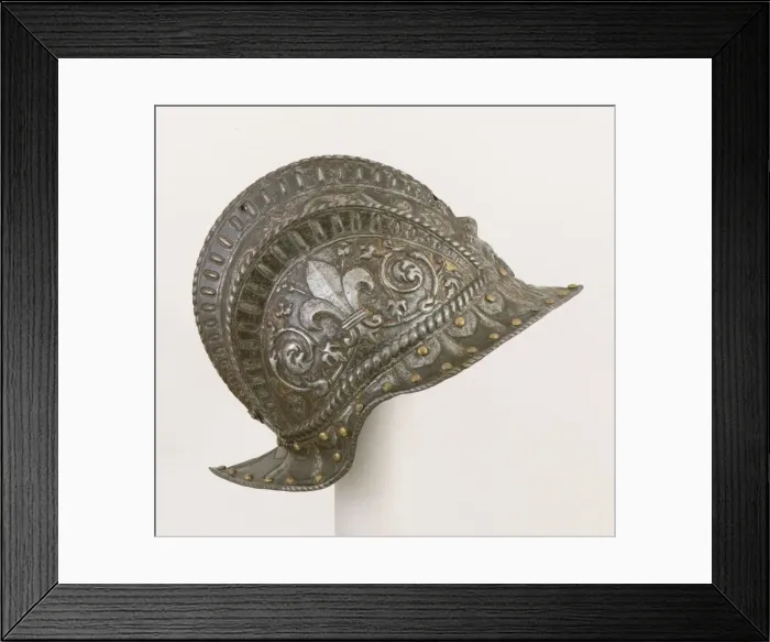 Framed Print : Burgonet for the Farnese Guard, Italian, ca. 1545-47. Creator: Unknown