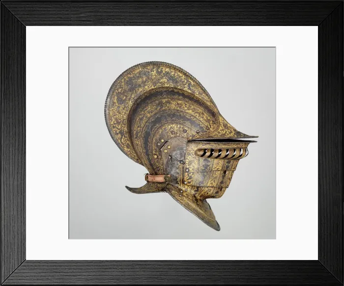 Framed Print : Burgonet with Buffe, Italian, ca. 1555-60. Creator: Unknown Framed Print : Burgonet with Buffe, Italian, ca. 1555-60. Creator: Unknown