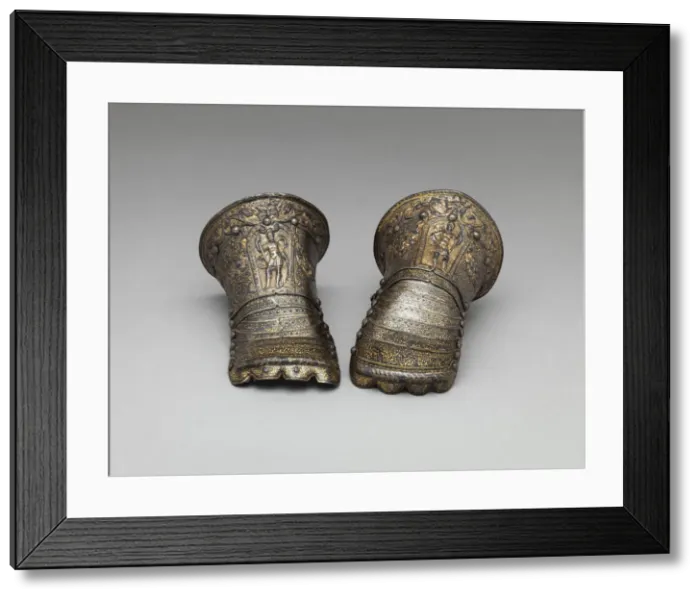 Framed Print : Pair of Gauntlets for a Child, Italian, Milan, ca. 1585. Creator: Lucio Piccinino Framed Print : Pair of Gauntlets for a Child, Italian, Milan, ca. 1585. Creator: Lucio Piccinino