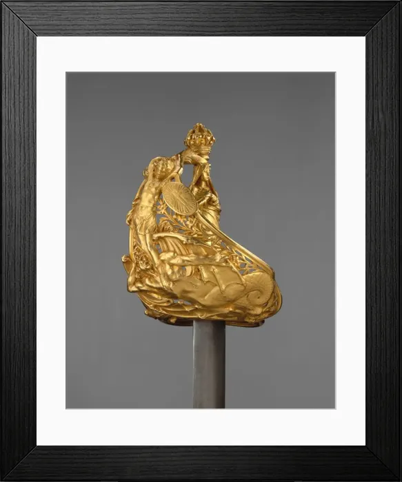 Framed Print : Sword Hilt, French, Paris, 1881-82. Creators: Albert Ernest Carrier de Belleuse Framed Print : Sword Hilt, French, Paris, 1881-82. Creators: Albert Ernest Carrier de Belleuse