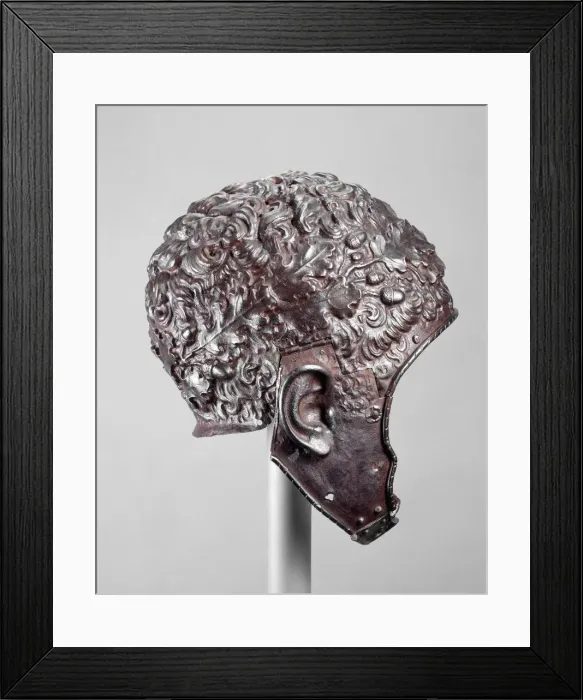 Framed Print : Helmet all Antica, Italian, Milan, ca. 1532-35. Creator: Filippo Negroli Framed Print : Helmet all Antica, Italian, Milan, ca. 1532-35. Creator: Filippo Negroli