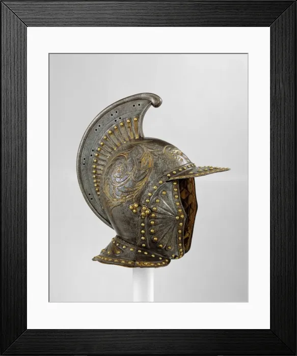 Framed Print : Parade Helmet al Antique, French, probably Paris, ca. 1630. Creator: Unknown Framed Print : Parade Helmet al Antique, French, probably Paris, ca. 1630. Creator: Unknown