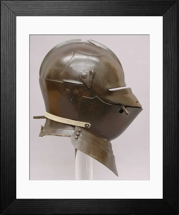 Framed Print : Armet with Matching Wrapper, Italian, probably Milan, ca. 1475. Creator: Unknown Framed Print : Armet with Matching Wrapper, Italian, probably Milan, ca. 1475. Creator: Unknown