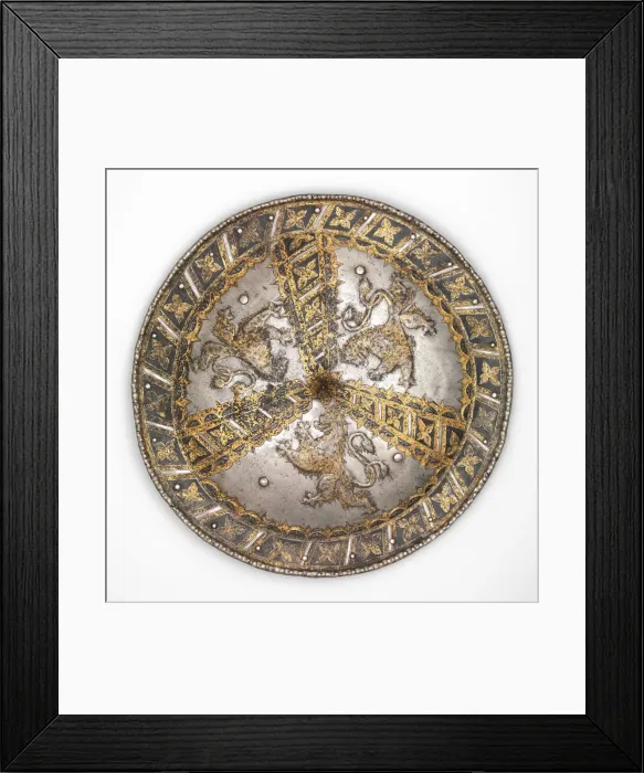 Framed Print : Shield, German, Landshut or Augsburg, ca. 1560. Creator: Unknown Framed Print : Shield, German, Landshut or Augsburg, ca. 1560. Creator: Unknown