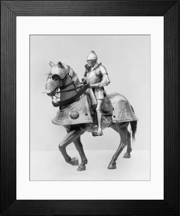 Framed Print : Armour for Man and Horse, German, Nuremberg, dated 1548, with later restorations Framed Print : Armour for Man and Horse, German, Nuremberg, dated 1548, with later restorations