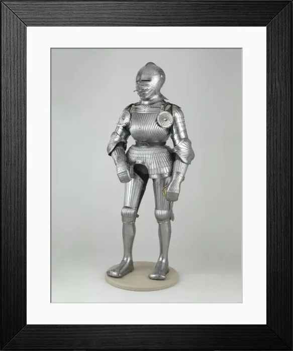 Framed Print : Field armour, German, Nuremberg, ca. 1525; left arm defense, 19th century; rondels, 1923 Framed Print : Field armour, German, Nuremberg, ca. 1525; left arm defense, 19th century; rondels, 1923
