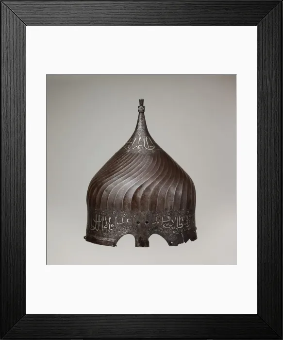 Framed Print : Turban Helmet, Iranian, late 15th century. Creator: Unknown Framed Print : Turban Helmet, Iranian, late 15th century. Creator: Unknown