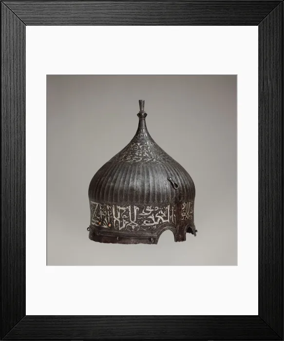 Framed Print : Turban Helmet, Iranian, late 15th century. Creator: Unknown Framed Print : Turban Helmet, Iranian, late 15th century. Creator: Unknown