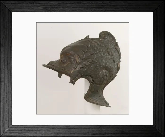 Framed Print : Burgonet all Antica, Italian, probably Milan, ca. 1535-45. Creator: Unknown Framed Print : Burgonet all Antica, Italian, probably Milan, ca. 1535-45. Creator: Unknown