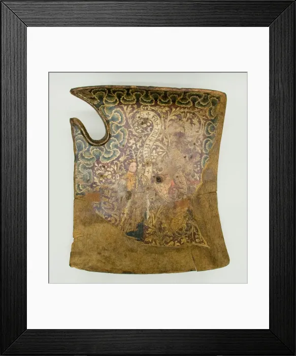 Framed Print : Shield for the Field or Tournament (Targe), German, 15th century. Creator: Unknown Framed Print : Shield for the Field or Tournament (Targe), German, 15th century. Creator: Unknown