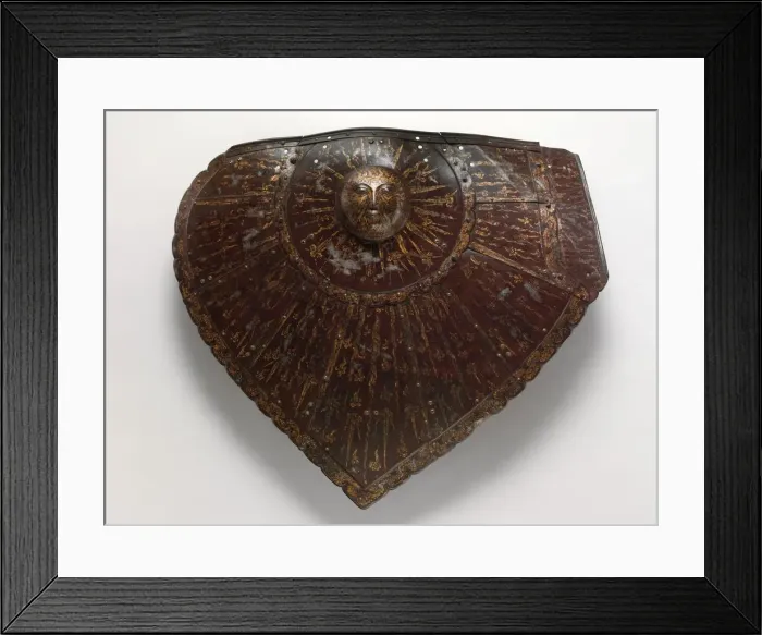 Framed Print : Side Panel of a Flank Defense (Crupper) from a Horse armour, German or Austrian, ca Framed Print : Side Panel of a Flank Defense (Crupper) from a Horse armour, German or Austrian, ca