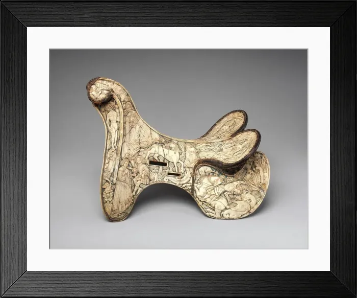 Framed Print : Parade Saddle, German or Tyrolean, ca. 1450. Creator: Unknown Framed Print : Parade Saddle, German or Tyrolean, ca. 1450. Creator: Unknown