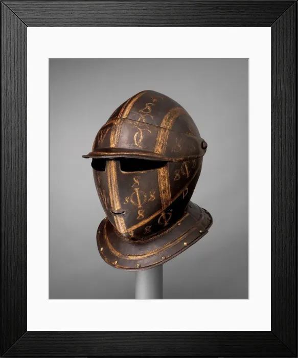 Framed Print : Close Helmet for a Cuirassier, Italian, ca. 1615-20. Creator: Unknown Framed Print : Close Helmet for a Cuirassier, Italian, ca. 1615-20. Creator: Unknown