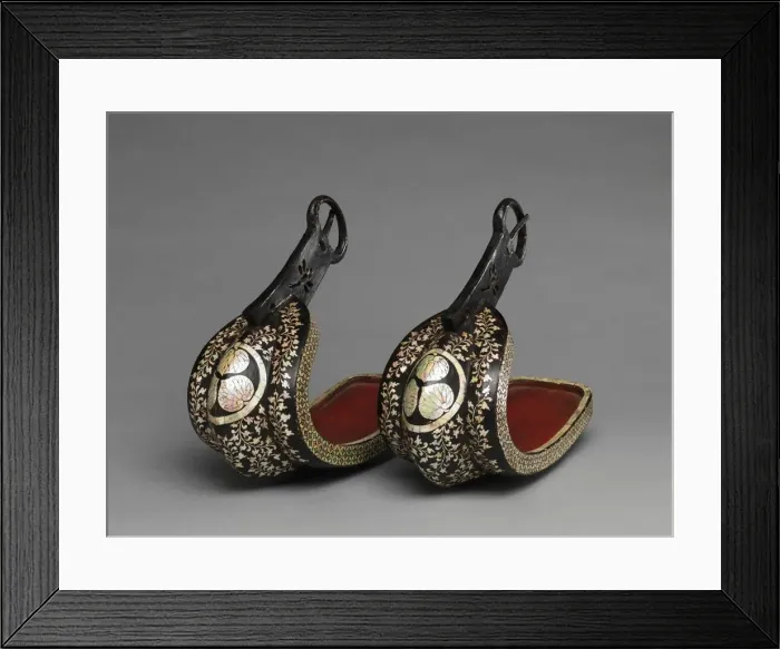 Framed Print : Pair of Stirrups (Abumi), Japanese, late 16th-early 17th century. Creator: Unknown Framed Print : Pair of Stirrups (Abumi), Japanese, late 16th-early 17th century. Creator: Unknown