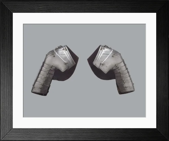 Framed Print : Pair of Tournament Pauldrons (Shoulder Defenses), German, Augsburg, ca. 1500 Framed Print : Pair of Tournament Pauldrons (Shoulder Defenses), German, Augsburg, ca. 1500
