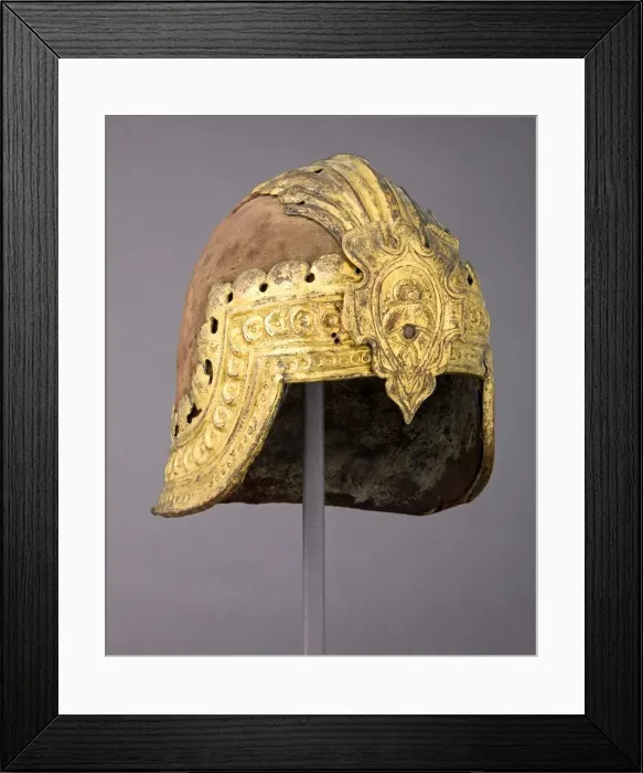 Framed Print : Sallet alla Veneziana, Italian, ca. 1470; gilt mounts, probably added early 16th century Framed Print : Sallet alla Veneziana, Italian, ca. 1470; gilt mounts, probably added early 16th century