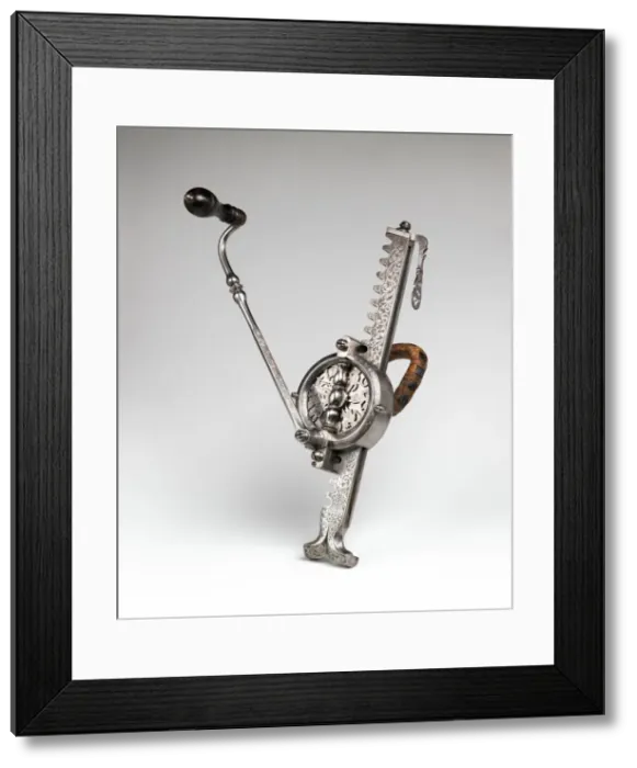 Framed Print : Cranequin (Crossbow Winder), German, probably Nuremberg, dated 1727. Creator: Unknown Framed Print : Cranequin (Crossbow Winder), German, probably Nuremberg, dated 1727. Creator: Unknown