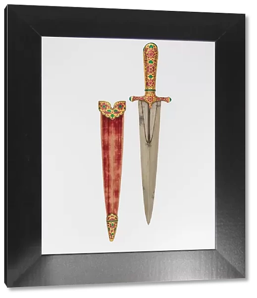 Dagger with Scabbard, Indian, Mughal, 1605-27. Creator: Unknown