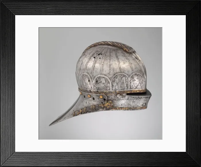 Framed Print : Jousting Sallet (Rennhut) Made for Louis II, King of Hungary and Bohemia, German, c1525 Framed Print : Jousting Sallet (Rennhut) Made for Louis II, King of Hungary and Bohemia, German, c1525