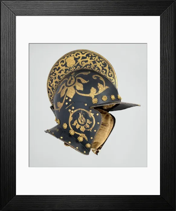 Framed Print : Burgonet, German, Augsburg, 1575-1600. Creator: Unknown Framed Print : Burgonet, German, Augsburg, 1575-1600. Creator: Unknown