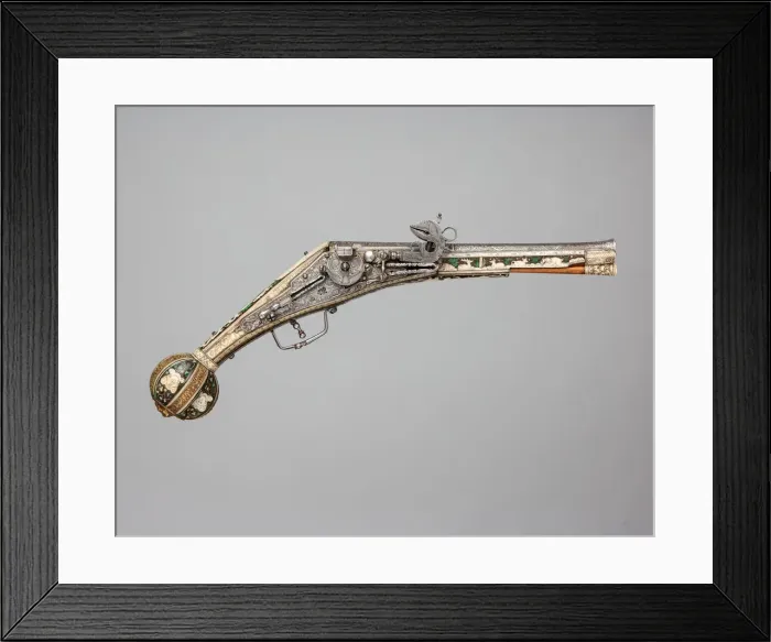 Framed Print : Wheellock Pistol, German, Nuremberg, ca. 1580. Creator: Peter Danner Framed Print : Wheellock Pistol, German, Nuremberg, ca. 1580. Creator: Peter Danner