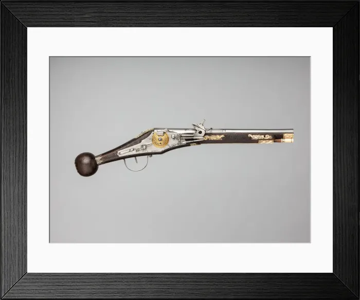 Framed Print : Pair of Wheellock Pistols Made for the Bodyguard of the Prince-Elector of Saxony, German Framed Print : Pair of Wheellock Pistols Made for the Bodyguard of the Prince-Elector of Saxony, German