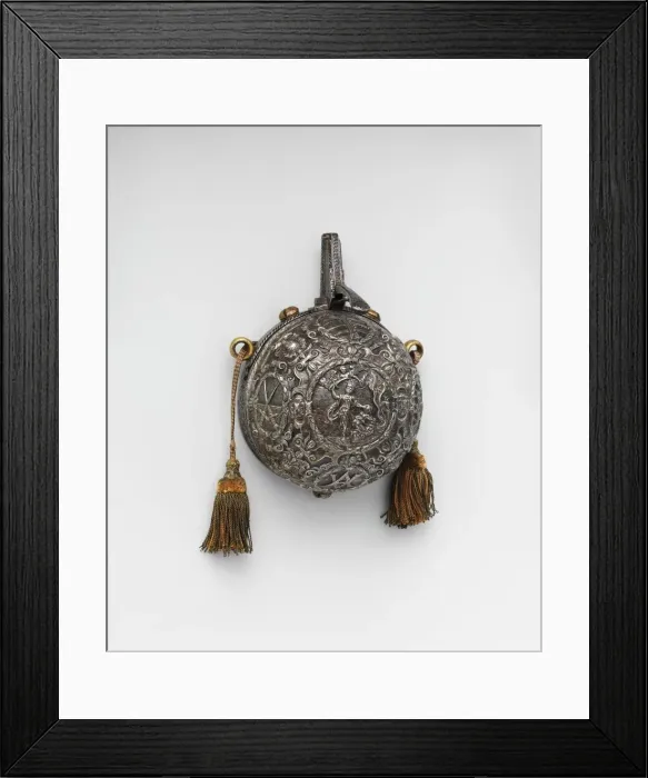 Framed Print : Priming Flask Made for Prince-Elector August I of Saxony (reigned 1553-86), German, ca Framed Print : Priming Flask Made for Prince-Elector August I of Saxony (reigned 1553-86), German, ca