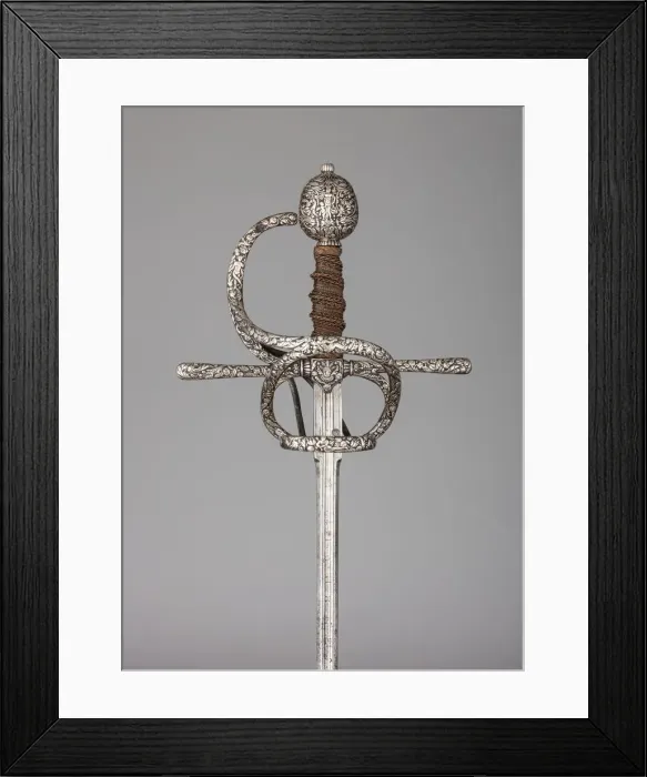 Framed Print : Rapier, German, Solingen, ca. 1610-20. Creator: Meves Berns Framed Print : Rapier, German, Solingen, ca. 1610-20. Creator: Meves Berns