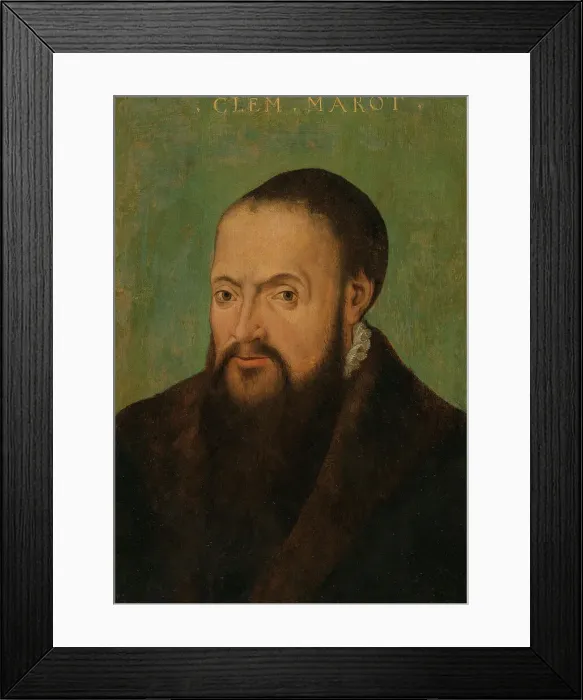 Framed Print : Portrait of the Poet Clement Marot (1496-1544), First Half of 16th cen Framed Print : Portrait of the Poet Clement Marot (1496-1544), First Half of 16th cen