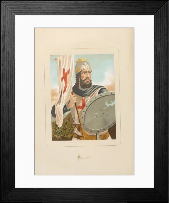 Framed Print : Pelagius of Asturias, 1875-1877. Creator: Anonymous Framed Print : Pelagius of Asturias, 1875-1877. Creator: Anonymous