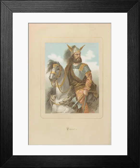 Framed Print : Viriathus. From: Hombres y mujeres ce?lebres de todos los tiempos by Juan Landa Framed Print : Viriathus. From: Hombres y mujeres ce?lebres de todos los tiempos by Juan Landa