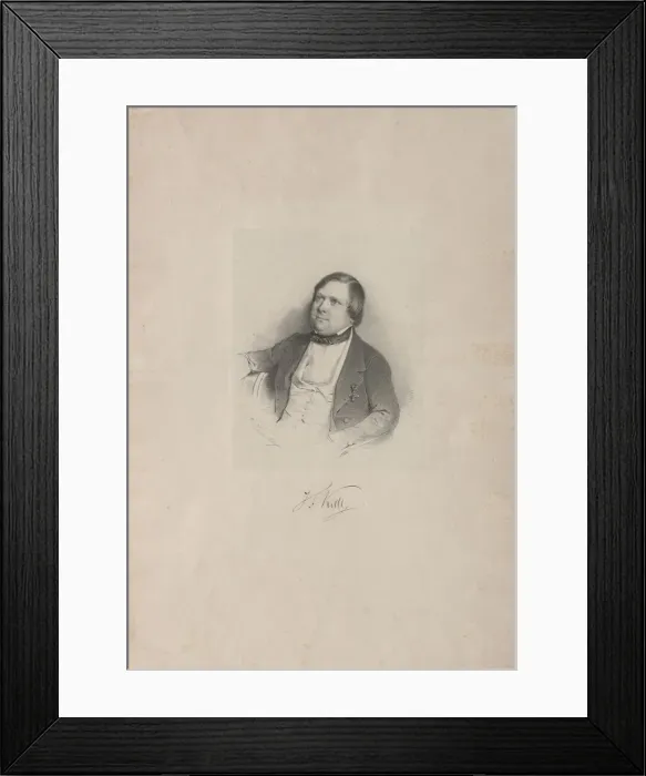 Framed Print : Portrait of the Composer Johann Friedrich Kittl (1806-1868), c. 1850. Creator: Anonymous Framed Print : Portrait of the Composer Johann Friedrich Kittl (1806-1868), c. 1850. Creator: Anonymous