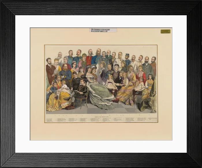 Framed Print : The Austrian Imperial Family, 1879. Creator: Anonymous Framed Print : The Austrian Imperial Family, 1879. Creator: Anonymous
