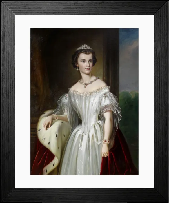 Framed Print : Portrait of Elisabeth of Bavaria, 1854. Creator: Anonymous Framed Print : Portrait of Elisabeth of Bavaria, 1854. Creator: Anonymous