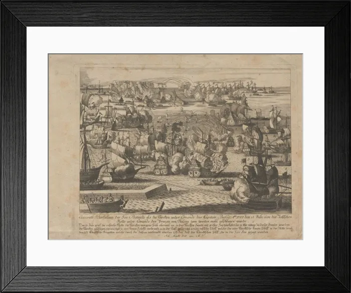 Framed Print : Naval battle between the Russian and Ottoman fleet on July 13, 1788, 1788 Framed Print : Naval battle between the Russian and Ottoman fleet on July 13, 1788, 1788