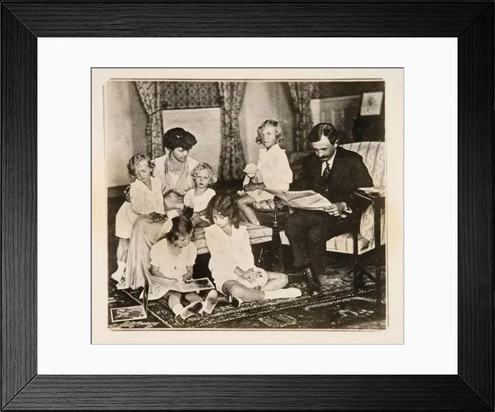 Framed Print : Emperor Charles I and his family in exile, 1920s. Creator: Anonymous Framed Print : Emperor Charles I and his family in exile, 1920s. Creator: Anonymous